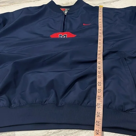 Nike Vintage Ole Miss Rebels Pullover Jacket Size XL